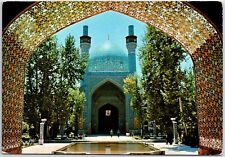 VINTAGE CONTINENTAL SIZE POSTCARD THE CHAR SAUGH SCHOOL IN ISFAHAN PERSIA 1970s picture