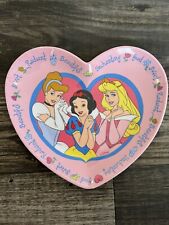 Classic Disney Princess Pink Melamine Heart Shaped Plate Retro Zak Designs picture