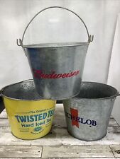 Twisted Tea hard iced tea , Budweiser , Michelob buckets beer sign, Lot Of 3 picture