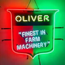 New Oliver Finest in Farm Machinery Neon Sign With HD Vivid Printing 24x20 picture