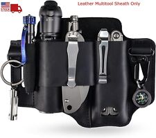 Multitool Flashlight Sheath Belt Leather EDC Pocket Organizer Pen Holder Pouch picture
