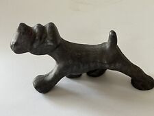 Metal Schnauzer Terrier Dog Figurine Stylized Unique Vintage/Antique picture