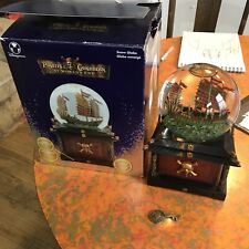RARE Lrg Snow Globe Pirates of the Caribbean Worlds End Light Up Music Box NEW picture