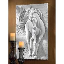 Equestrian Showcase Thoroughbred High Relief Galloping Horse Wall Sculpture picture