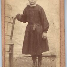 c1870s Paris, France Odd Young Man Boy in Dress Robe CdV Photo Card Galle H28 picture