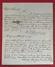 1847 Cambridge Massachusetts Army Militia Infantry Pre Civil War Signed Document picture