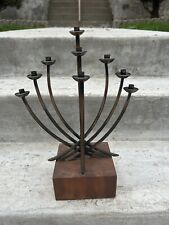 Vintage Maxwell Chayat  Handcrafted Judaica Menorah Signed Rare picture