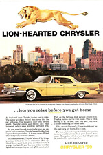 1959 Print Ad Chrysler New Yorker 4-door hardtop in Lustre-Bond Spun Yellow Lion picture