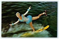 c1960 Water Ski Show Ballerina Cypress Gardens Florida Vintage Antique Postcard picture
