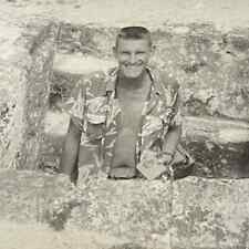 Photo Postcard Marine Soldier April 1957  Ft Charlotte Nassau Bahamas D12 picture