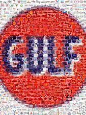 Amazing GULF Gas/Oil old logo sign Montage 1 of only 25 picture