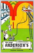 c1960s Peas Andersen's Soup Santa Barbara Highway 101 CA Comic Vintage Postcard picture