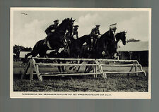 Mint 1933 Germany Army Officers Horse Jumping Postcard real picture Equestrian picture