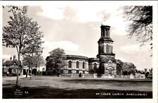 Vintage real photo postcard - ST. CHAD'S CHURCH. SHREWSBURY England unposted picture