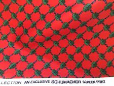 Vintage Schumacher Fabric Natchez Oak Screen Print 2.5 Yds picture