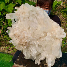 44.6LB  A+++Large Natural white Crystal Himalayan quartz cluster /mineralsls  picture