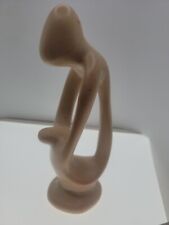 Soapstone Hand Carved Polished Abstract Kenya Sculpture Figurine Mother Child (a picture