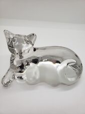 Vtg. Lenox Fine Crystal Mother And Kitten picture