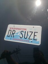 Real custom vanity license plate Washington State DR SUZE *Seuss* SEE picture