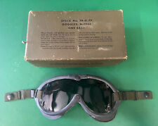 US  MODEL M-1944 FLYING GOGGLES W/SHORT STRAPS- H-4- ORIGINAL BOX picture