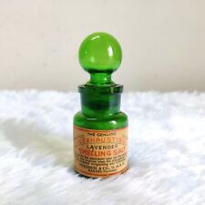 Vintage Friedrich GmbH Lavender Smelling Salt Green Glass Bottle Germany G695 picture