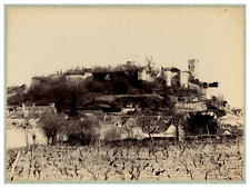 France, Château de Chinon vintage print, period print, albumin print picture