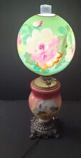Antique Electrified Gone With The Wind Lamp - Double Globe - 29.5