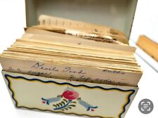 Vintage Ohio Art Tulips Hearts PA Dutch Recipe Tin W/Old Fashioned Recipes picture