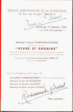 DI32/D-PROGRAM-SIGNED-ROSEMONDE GÉRARD-MAURICE ROSTAND-1943 picture