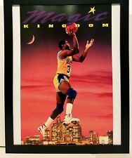 Magic Johnson LA Lakers Costacos Brothers 8.5x11 FRAMED Print Vintage 90s Poster picture