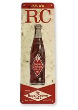 RC COLA RUSTIC TIN SIGN  6 x 18 INCH  ROYAL CROWN ME AND MY RC SODA POP picture