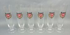 6 Vintage Brand UP 52 Footed Pilsner Beer Glass URTYP Netherlands Wijlre SCARCE picture
