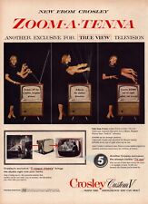 1955 Crosley Television Print Ad Custom V Zoom A Tenna picture