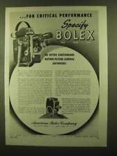 1945 Bolex Movie Cameras Ad - Critical Performance picture