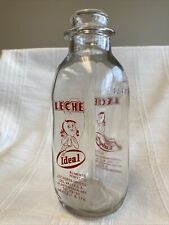 Vintage Milk Bottle Leche Ideal Baja California Mexicali Mexico Spanish Girl picture