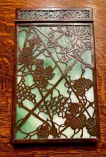 Antique Tiffany Studios NewYork Grapevine:Pre-1903 Green Glass Note Pad:Oak Base picture
