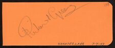 Richard Greene d1985 signed 2x5 cut autograph on 7-7-47 Chanteclair Restaurant picture