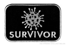 CORONA SURVIVOR iron-on PATCH embroidered FUNNY C#VID 19 PANDEMIC RECOVERY new picture