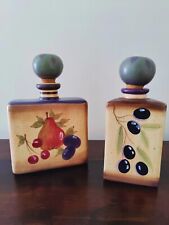 Julie Ueland Feels Like Fruit And Olive Decanters Decor Design 2004 Enesco Group picture
