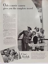 1939 Cine Kodak Fortune Print Advertising Home Movies Camera Vacation Family picture