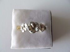 New 925 Sterling Silver Plumeria Flower Ring Size:6 picture