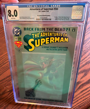 Adventures of Superman #500 Platinum CGC 8.0 1993 Back from the Dead Graded picture