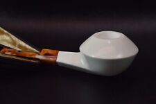 XL Squashed Bulldog Pipe By ALI New block Meerschaum Handmade W Case#1077 picture