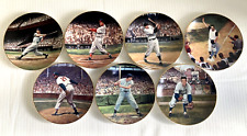 Set of 7 MLB Great Moments in Baseball collector plates DiMaggio Musial Paige picture