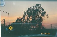 CAR POV Sunset On The Road FOUND PHOTO Snapshot VINTAGE Original Snapshot 96 8 L picture