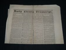 1839 AUGUST 14 DAILY EVEING TRANSCRIPT BOSTON NEWSPAPER - HENRY CLAY - NP 4183 picture