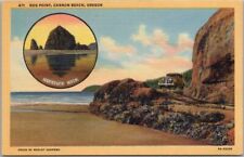 1938 CANNON BEACH, Oregon Postcard 