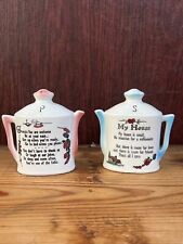 Vintage Norcrest  Ceramic Teapot Salt And Pepper Shakers Japan 