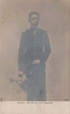 RPPC Alfonso XIII King of Spain Young Military Uniform Madrid Photo Postcard C33 picture