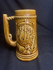 RARE Vintage Brown Stein With Pirate Design (JAPAN) picture